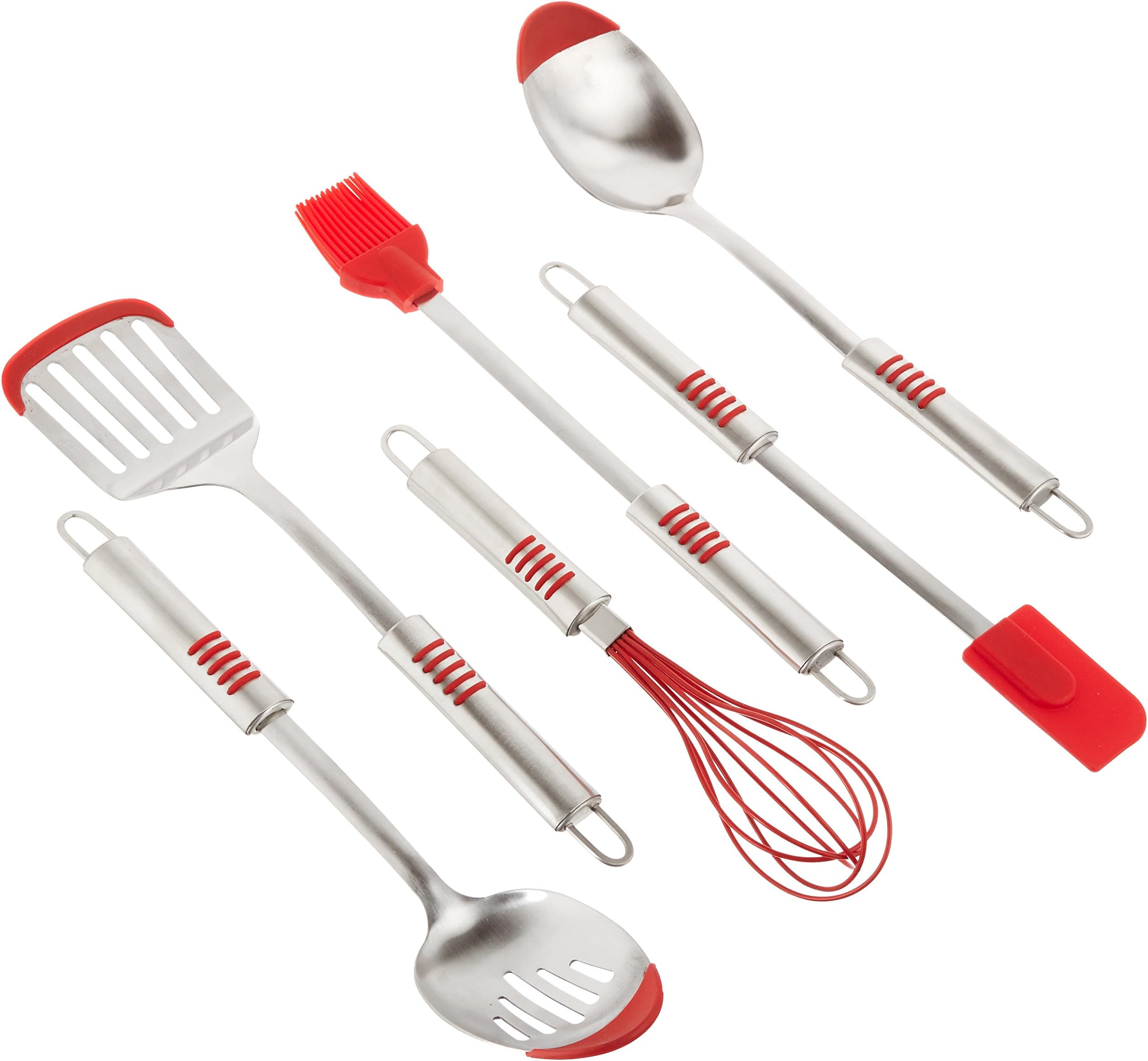 Kitchen Elements Stainless Steel Silicone Tip 6-Piece Utensil Set