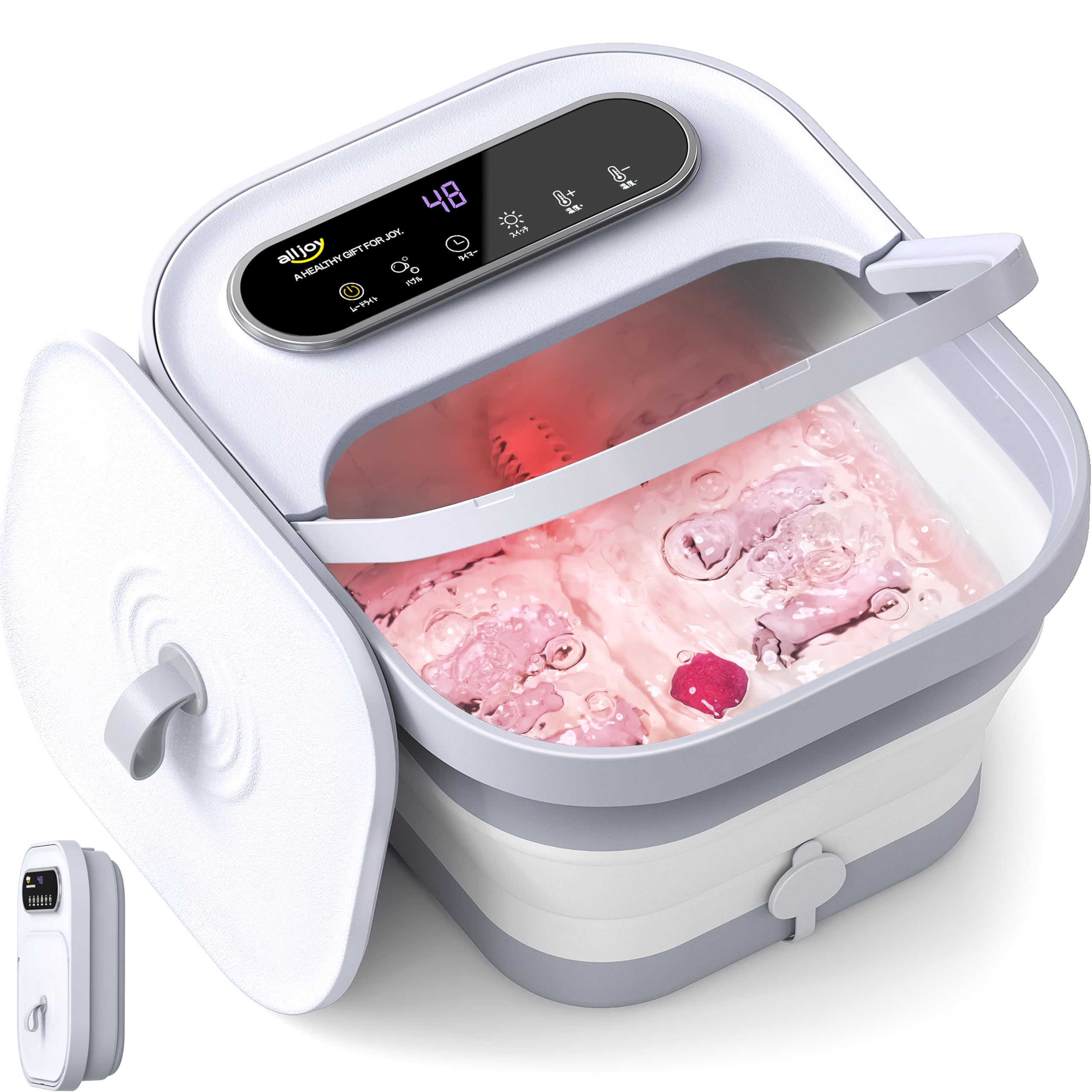 ALLJOY フットバス 10L大容量 折りたたみ 保温機能付き 足湯器 バブル…