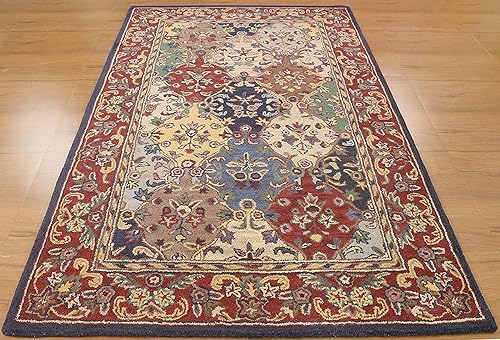 Allen Home - Alfombra de lana Alive Bakhtiyar, alfombra de lana tradicional beige, alfombra de área adecuada para sala de estar, dormitorio,