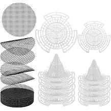 Plant Pot Drainage Kit, 60 Pack | 10 Cone Grid Pads + 50 Mesh Screens, Improves Drainage & Airflow, Reduces Soil Loss, Indoor Outdoor Plants & Bonsai