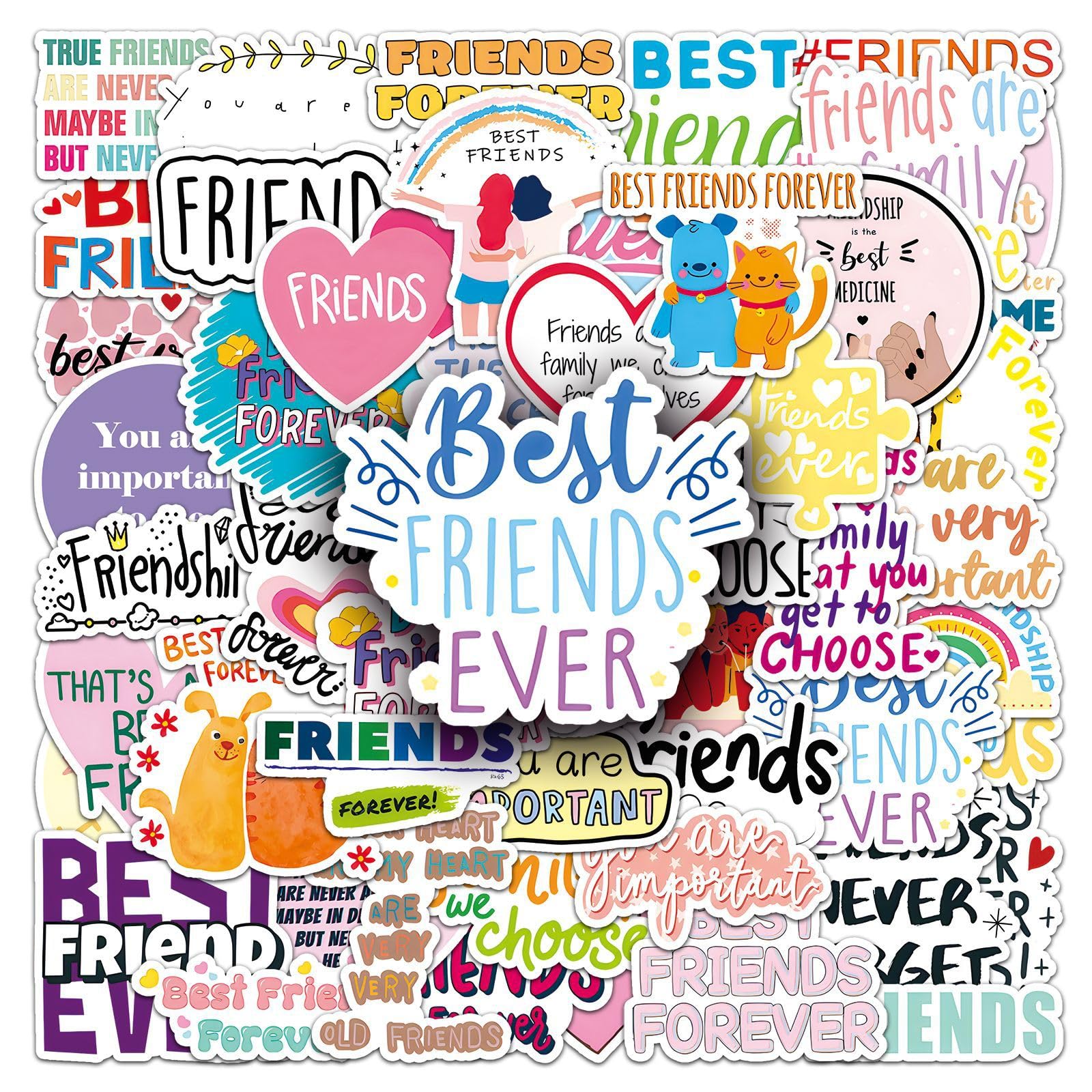 Pegatinas de amistad con frases en inglés | Comparte momentos y decora el teléfono con tus amigas