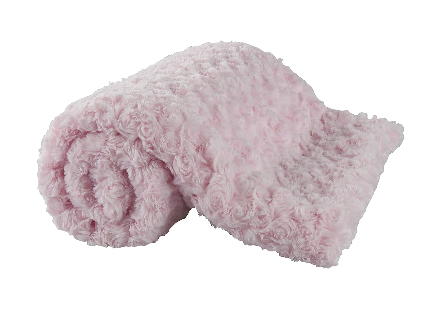 Large baby blanket, pink baby blanket, plush swirl design, perfect baby