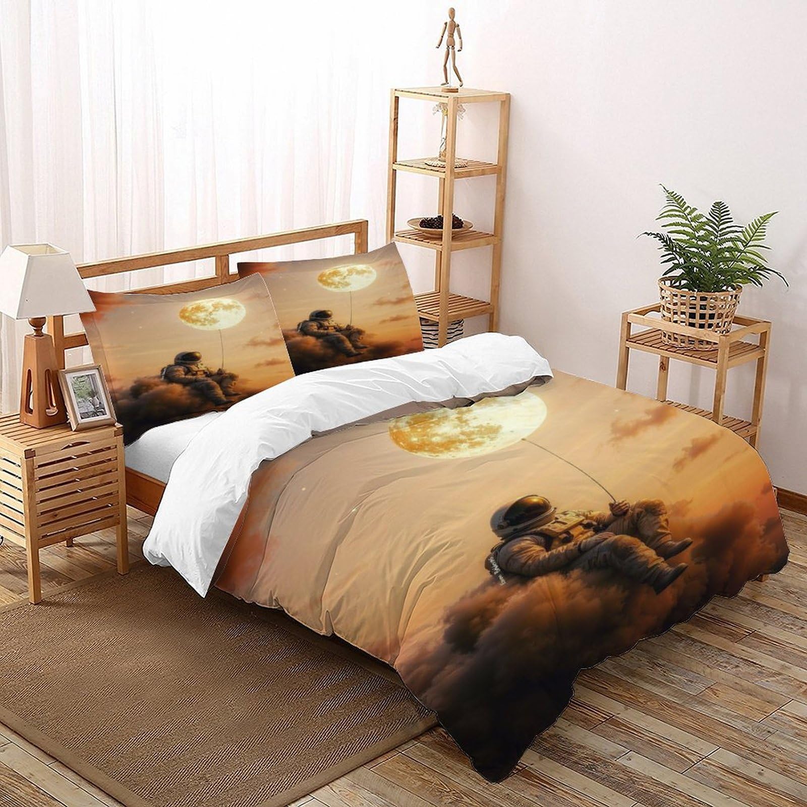 Housse de couette 200x200 microfibre zippée thème espace ado
