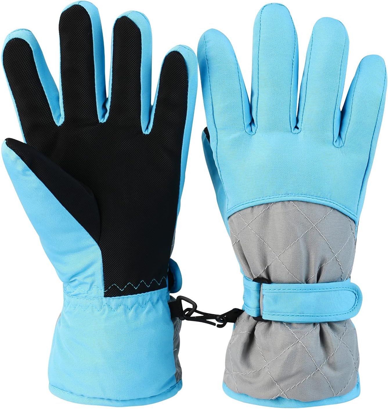 Plazenzon Kids Ski Gloves Waterproof Insulated,Kids Gloves Winter for Skiing,Snow Gloves for Kids Snowborading,Winter Skiing Gloves for Boy & Girl 4-7,8-11,12-15 : Clothing, Shoes & Jewelry