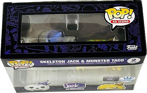Miniatura 8 de Funko Pop! Ad Icons Jack in The Box - Skeleton Jack & Monster Taco Exclusive Pop! Figura de vinilo 2 unidades