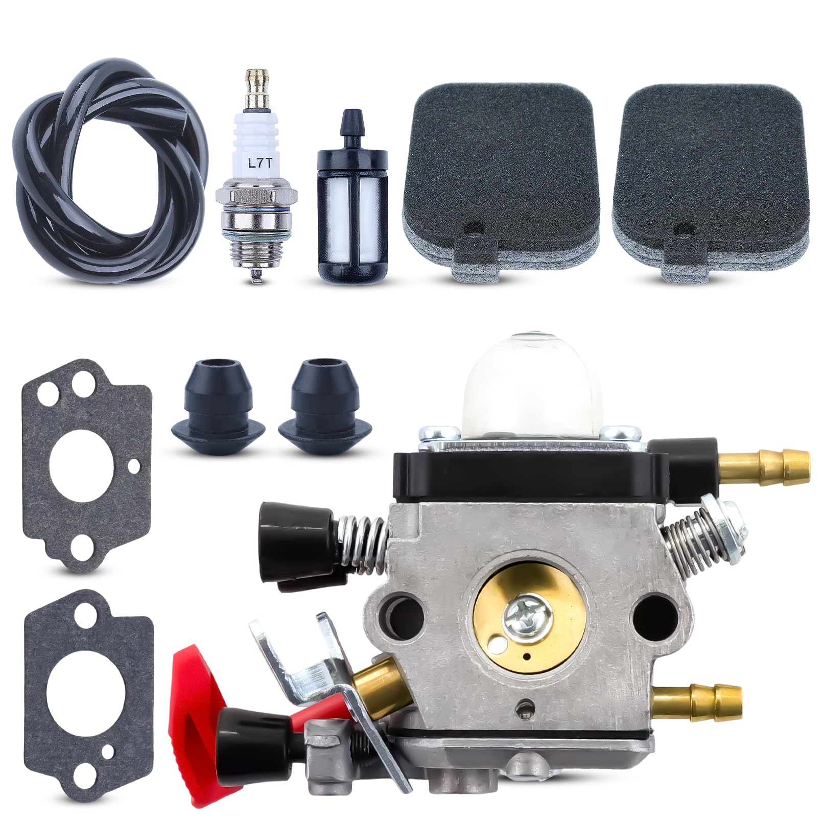 Carburateur pour Stihl BG65 SH55 SH85 Souffleur de Feuilles, ADEFOL Carburateur avec joints bougie filtre à air conduite de carburant passe-fil Numéro de pièce 4229-120-0650