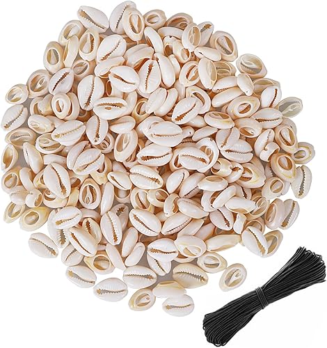 120 cuentas de concha de cauri naturales fuertes de color blanco de 0.71 a 0.79 pulgadas, conchas marinas ovaladas de corte liso, conchas de playa