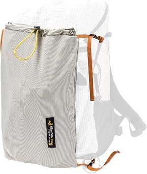 HIKEMAN Kangaroo Pocket for Backpack, Lightweight Breathable Front-Pocket Elastic Mesh Kangaroo Pouch, Place Wet Clothing/Rain Gear Gray