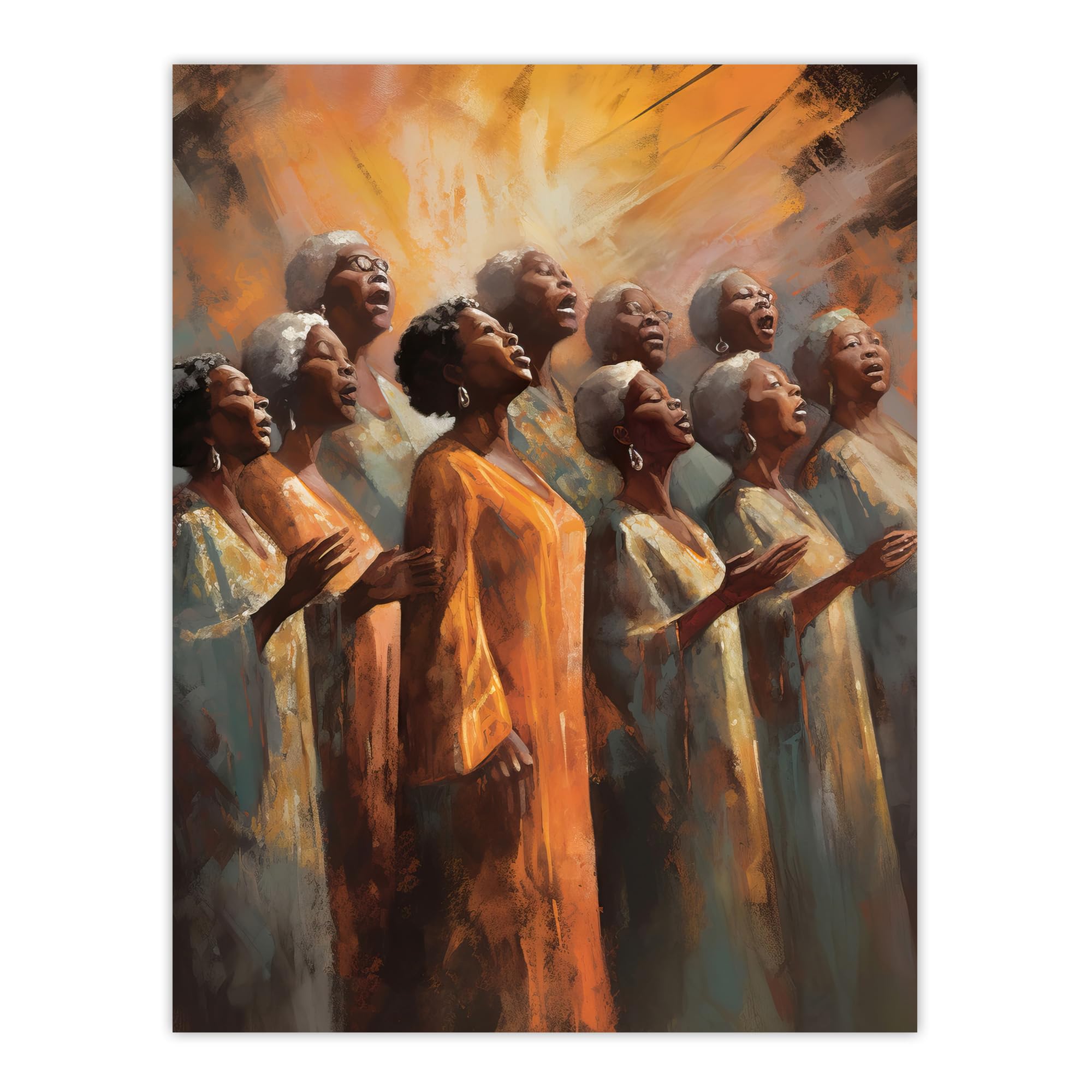 Artery8 African Country Gospel Choir Music Poster Print 18x24 Inch