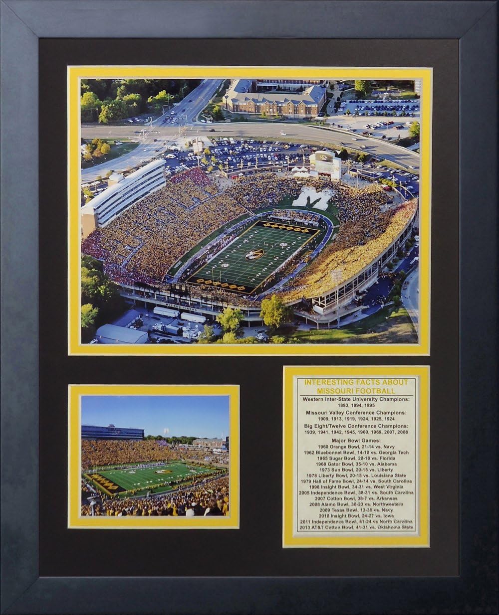 Legends Never Die Missouri Tigers Faurot Field Framed Photo Collage, 11 by 14-Inch