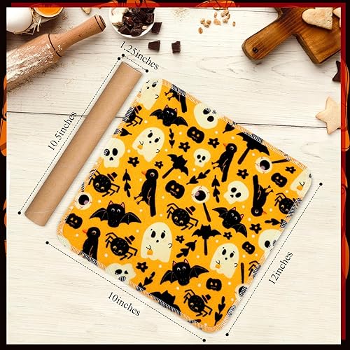 Miniatura 7 de 50 toallas de papel reutilizables sin papel, paños de algodón reutilizables, absorbentes, lavables, con rollo, paños de cocina sin papel (fantasma)