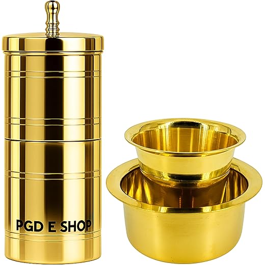 PGD Premium Brass South Indian Madras Kaapi Filter Coffee Dr