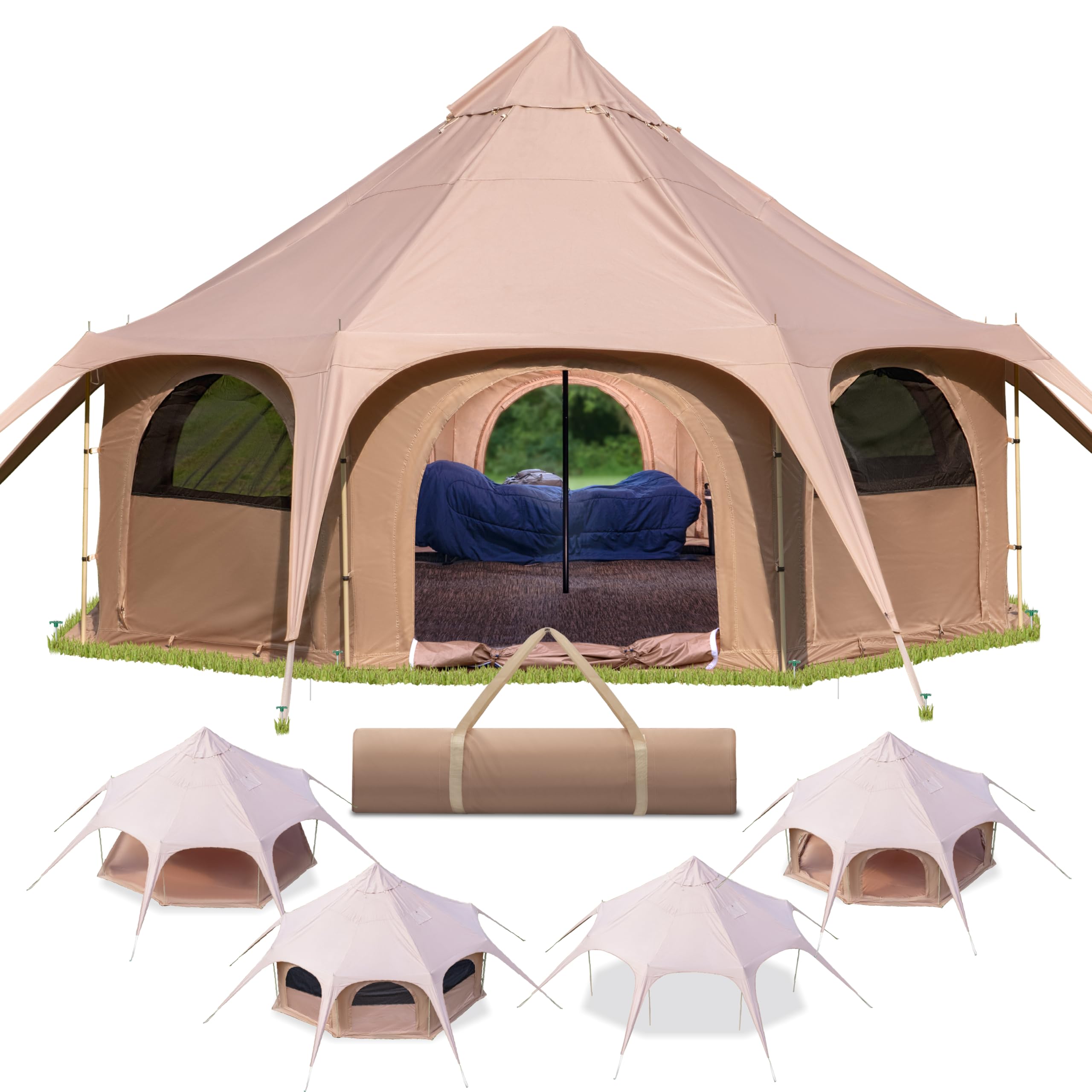 Amazon.com : Glamping Canvas Tent - 16x9ft Tent with Stove Jack