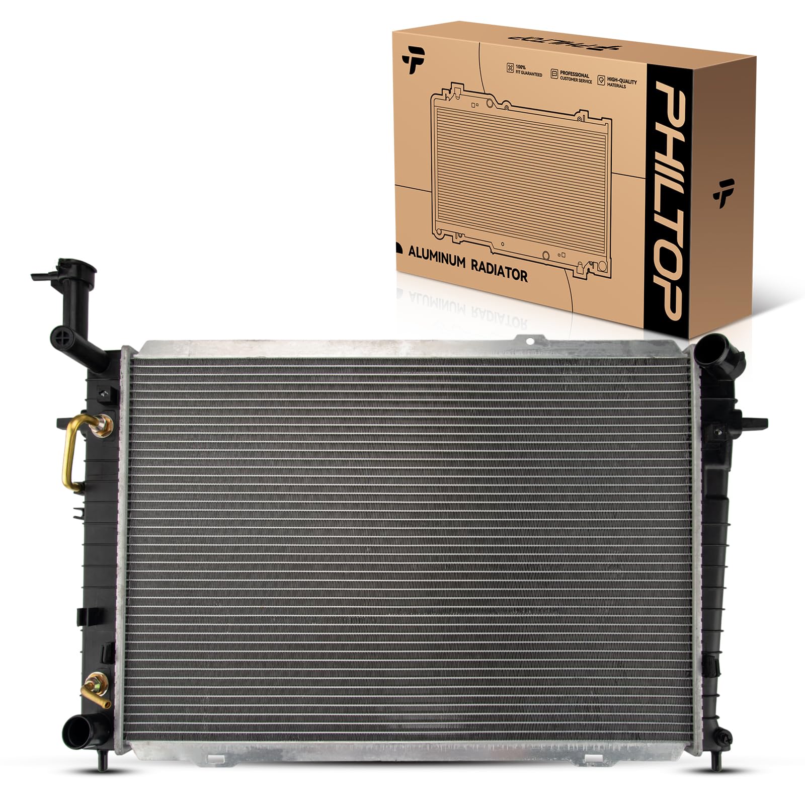 PHILTOP Car Radiators Compatible with 2005 Sportag 2.7L 2006 Sportag 2.7L AWD/FWD 2007-2010 Sportag 2.7L FWD 2005 Tucson 2.7L(w/DCC Code) CU2785