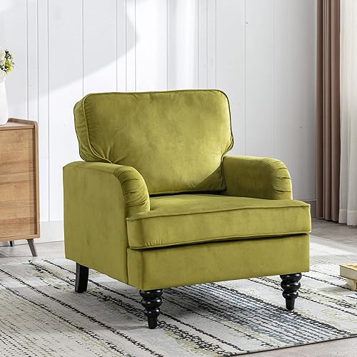 Miniatura 9 de DM Furniture Juego de 2 sillas de cuero sintético para sala de estar modernas sillas de lectura cómodas sillas de lectura sofá individual para