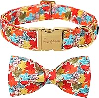 Vista 14 de Unique Style Paws Collar de perro de Halloween con lazo de algodón lindo pajarita para perros pequeños, medianos y grandes, vacaciones