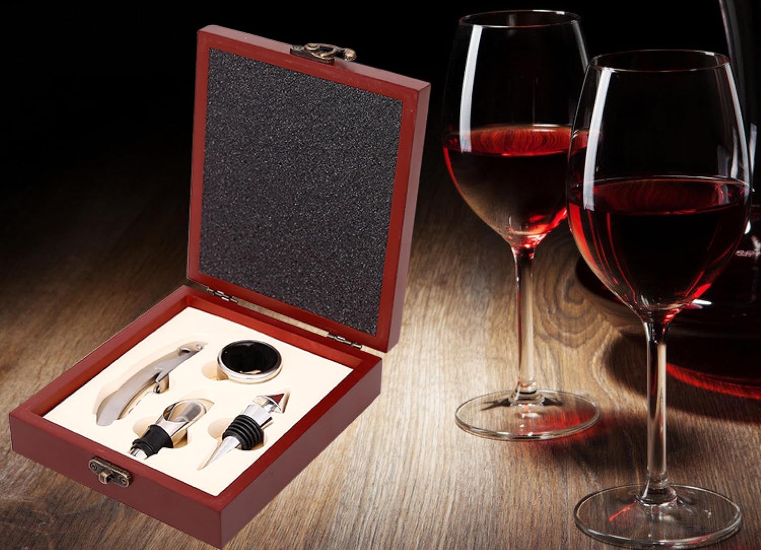 Set of Four Wooden Boxes for Wine openers