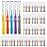 Patelai 100 Pieces Braces Brush for Cleaner Interdental Brush Toothpick Dental Flossing Head Oral Hygiene Flosser Tooth Cleaning Tool(Orange,Yellow, Light Blue, Purple, Grey)