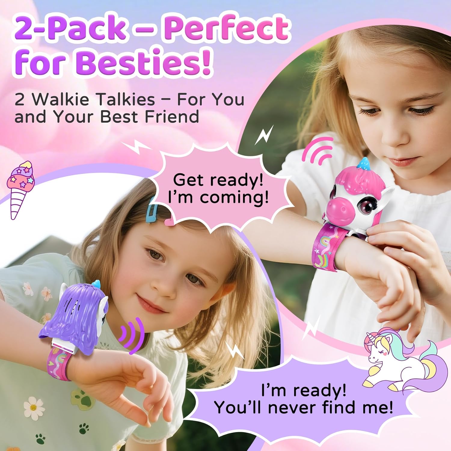 Vvinca Walkie Talkies for Kids 4 Packs