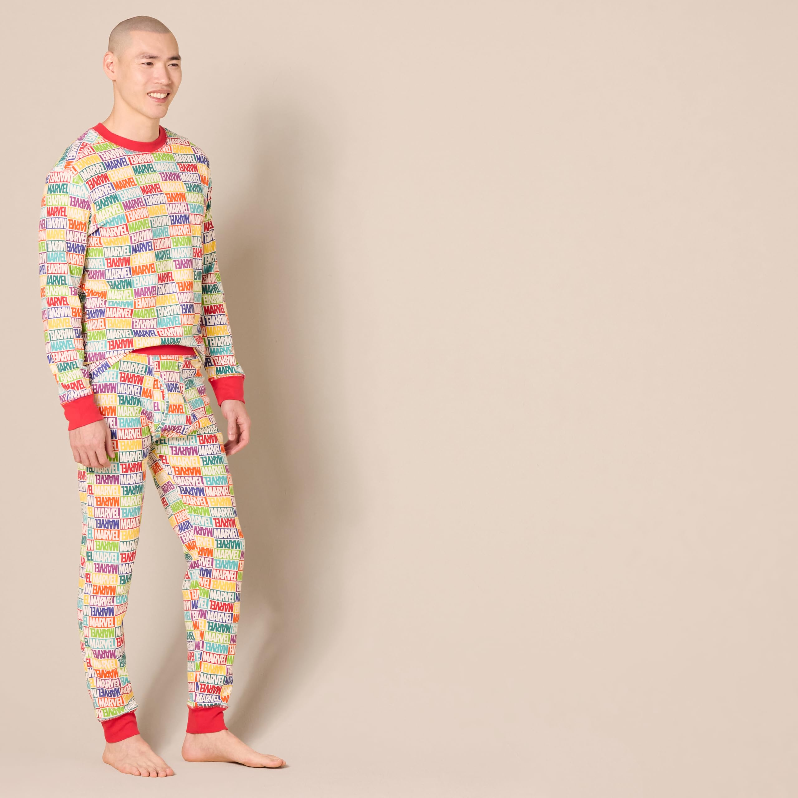 Amazon Essentials Disney | Marvel | Star Wars Pigiama in Cotone Aderente Uomo