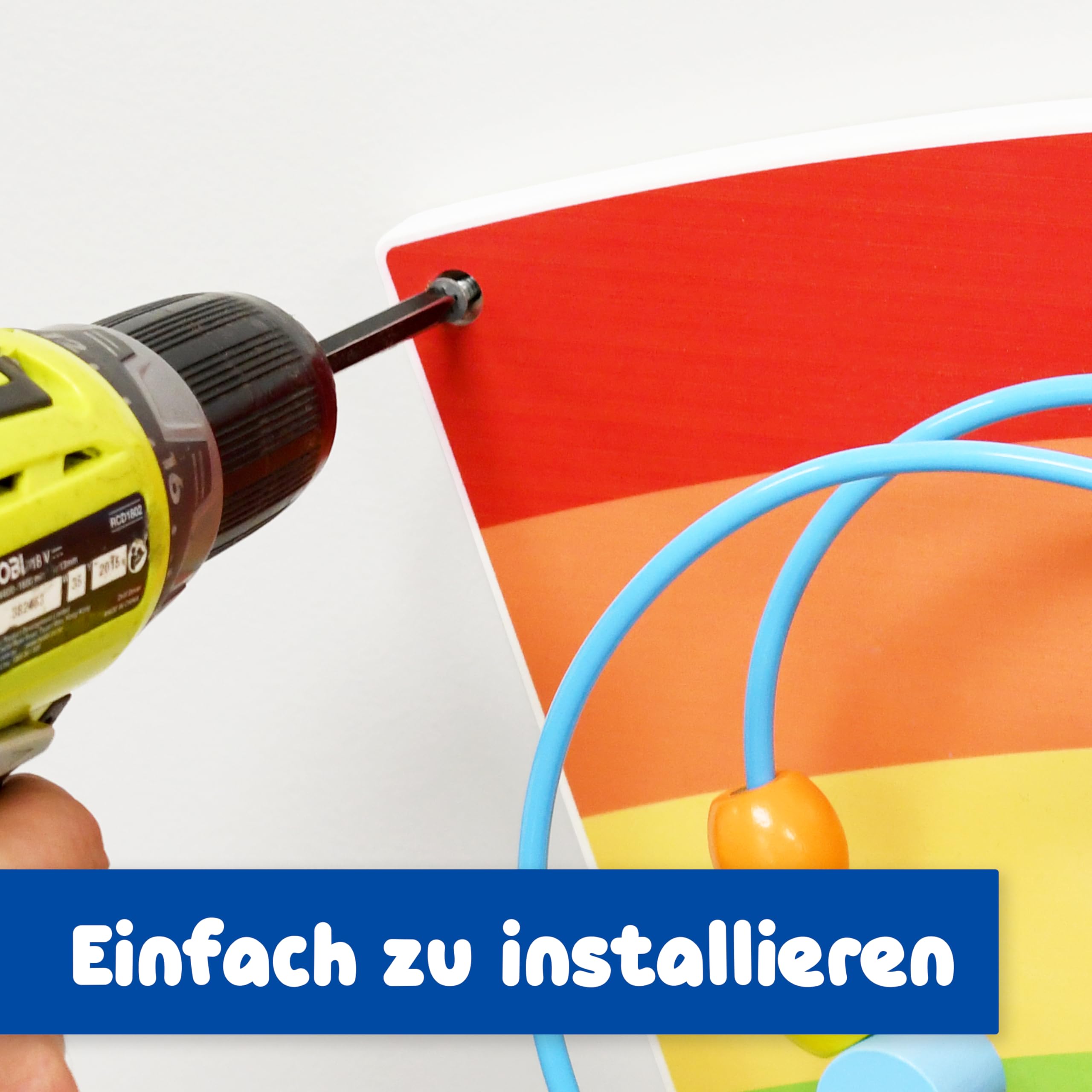 SPARK & WOW Regenbogen Spieltafel und Aktivitätscenter - Alter 18M+ - Sensorisches Wandspielzeug - 10 Aktivitäten - Aktivitätsbrett - Kindzimmer Dekoration | Sensorisches Wandspielzeug, 10 Aktivitäten, Aktivitätsbrett, Kindzimmer Dekoration