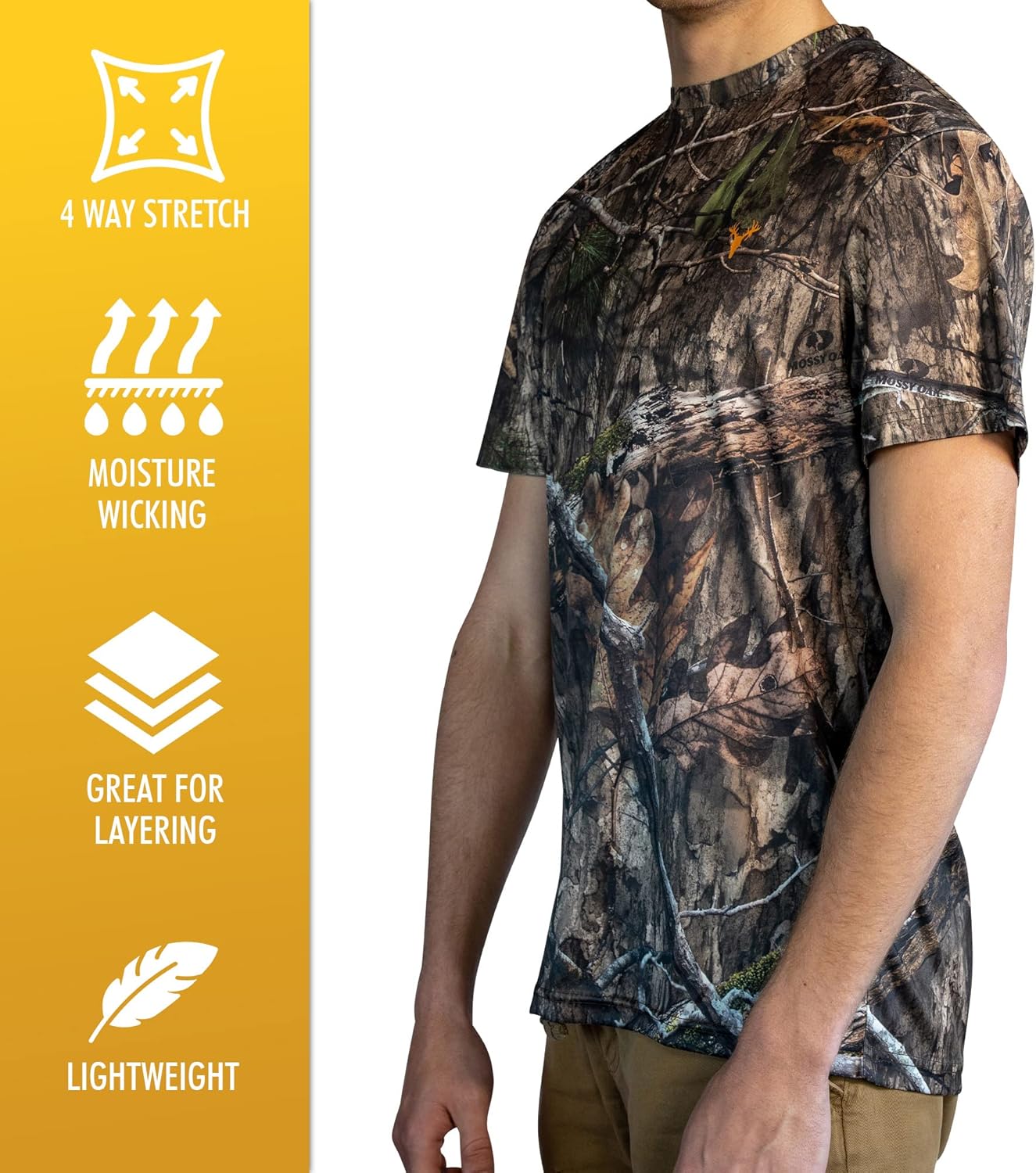 HOT SHOT Men’s Camo Hunting Short Sleeve Shirt – Quick Dry Performance Shirt - Image 2