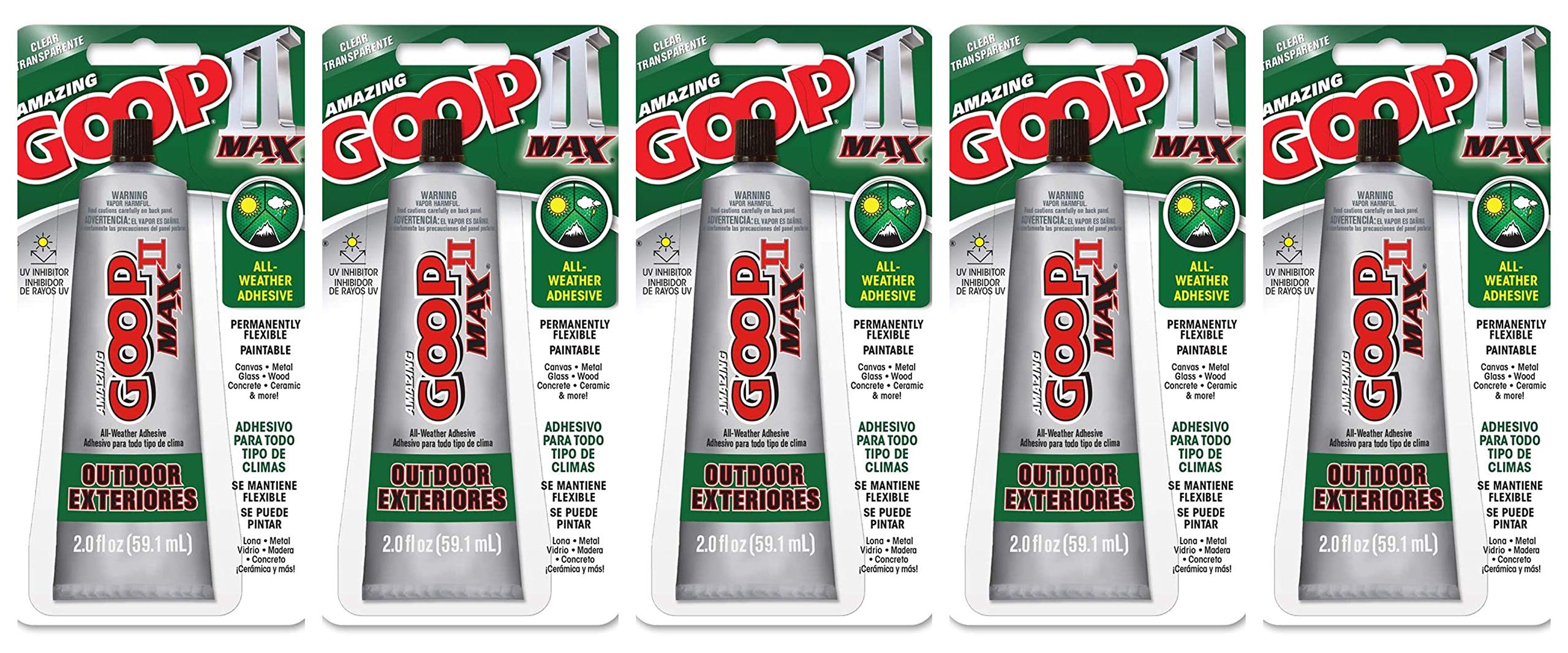 Amazing GOOP II 142100 MAX Adhesive - 2.0 fl. Oz. (Pack of 5)