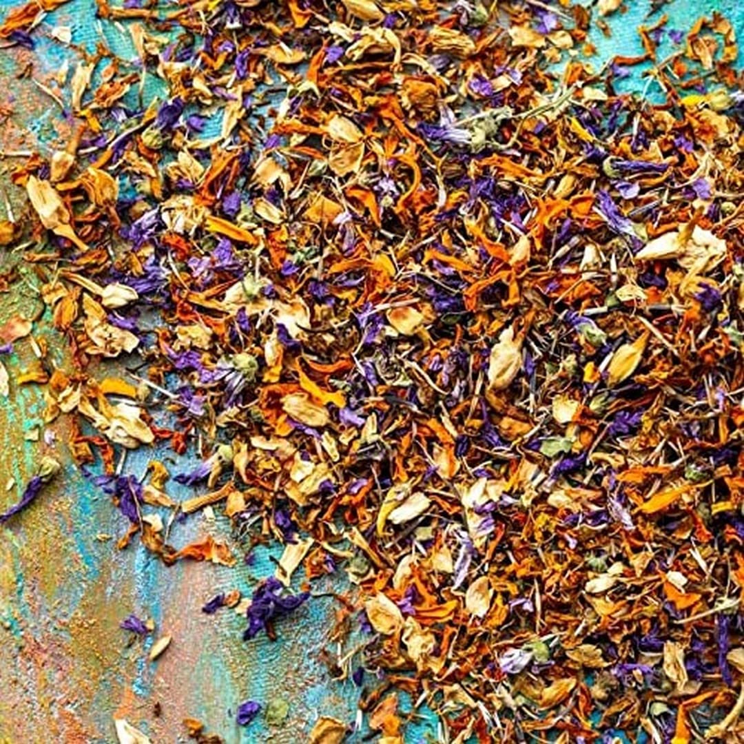 'Sueño Africano' 1 Litro Naranja Caléndula, Crema Jazmín y Malva Púrpura Confeti de Boda Pétalos de Flores Naturales Eco Biodegradables (329)