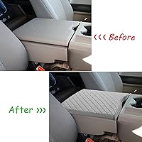 Vista 3 de Cubierta de consola central para Ford F150 2015-2026 y F250 F350 F450 2017-2026 de cuero para reposabrazos de la tapa del reposabrazos de la consola