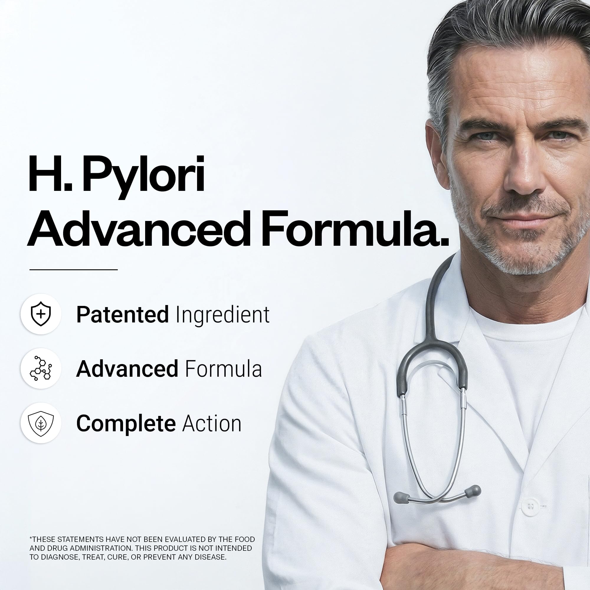 Supersmart H. Pylori Advanced Formula (Mastic Gum, Probiotics & Prebiotic) - Complete Action | Made in USA | Non-GMO & Gluten Free - 60 Vegetarian Capsules — Amazon image 2