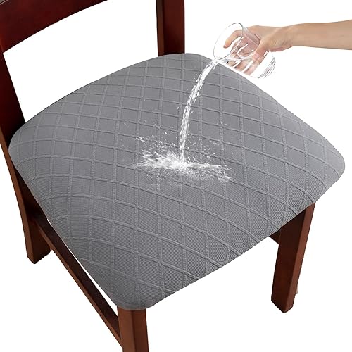 Juego de 6 fundas impermeables para asiento de silla de comedor, elásticas, extraíbles y lavables, para el hogar, restaurante, banquete, cocina,