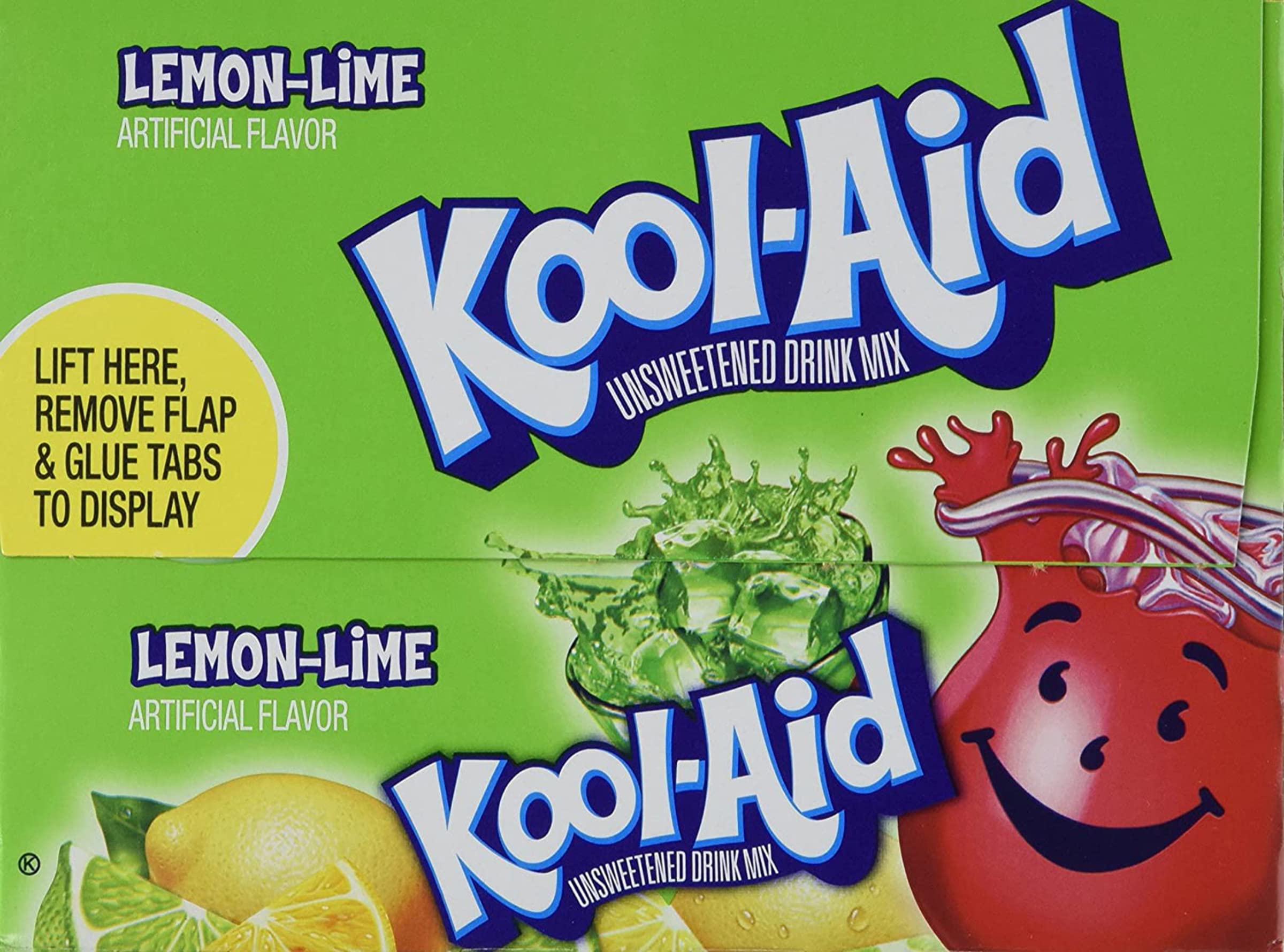 Kool-Aid Lemon-Lime Unsweetened Soft Drink Mix, 0.13-Ounce Packets (Pack of 96)