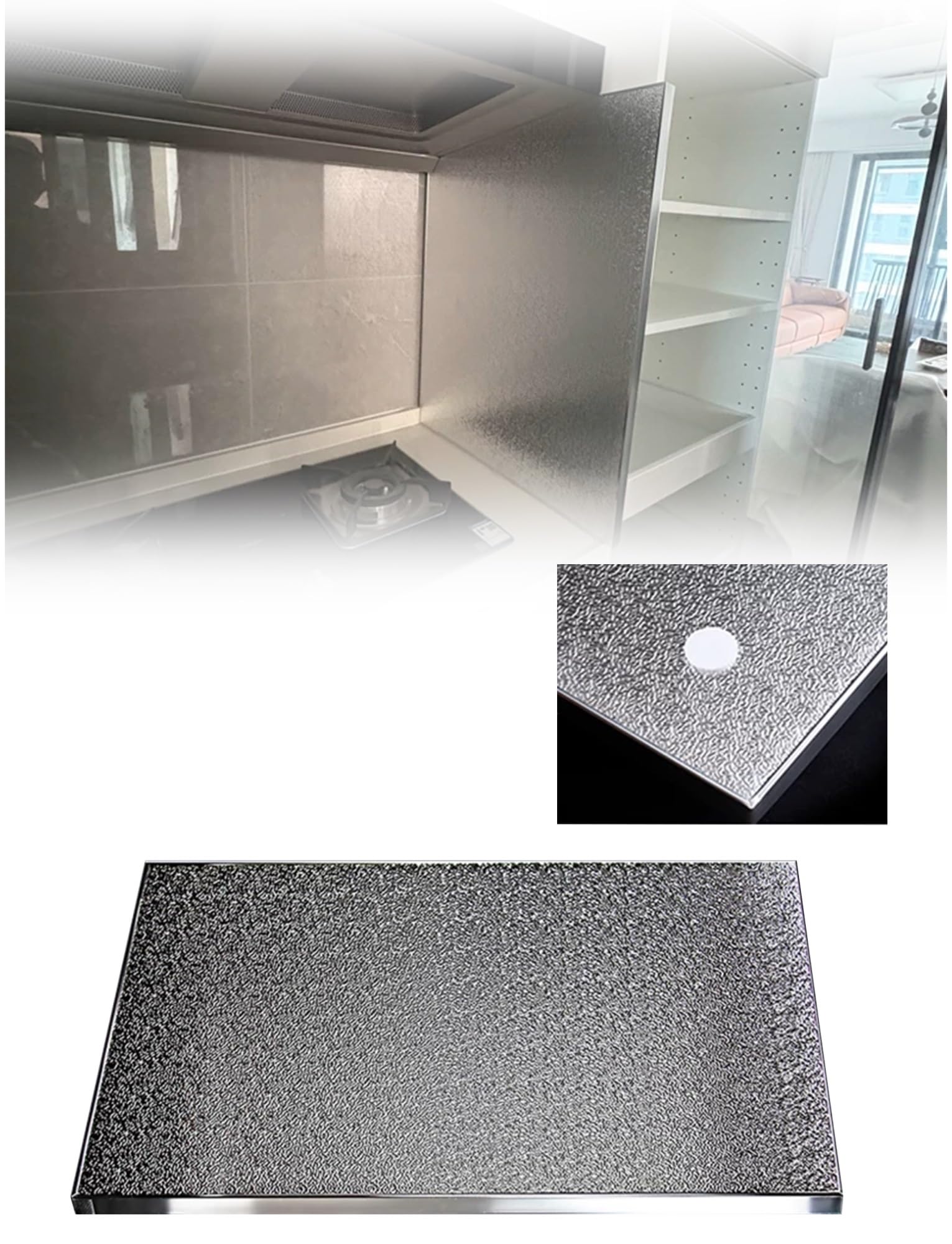 Escudo térmico de cocina autoadhesivo de 70x60 cm para proteger el horno de calor