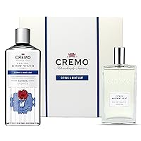 CREMO - Citrus & Mint Gift Set per Uomo - Eau de toilette 100ml e Bagnoschiuma 473ml