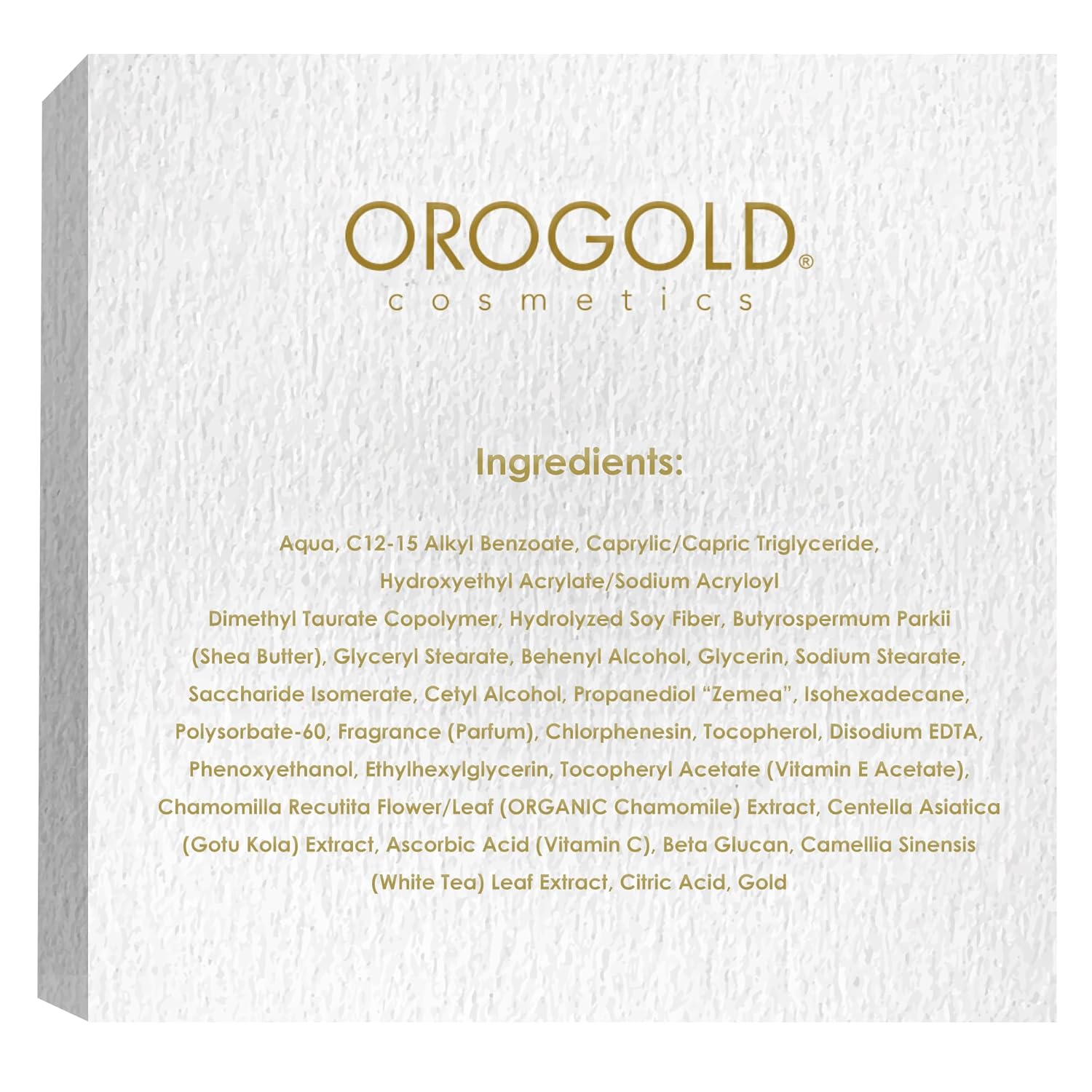 Orogold White Gold Day Moisturizer - 24k Gold Deep Moisturizer with White Tea, Chamomile, Shea Butter, Vitamin C and E - 1.6 Oz
