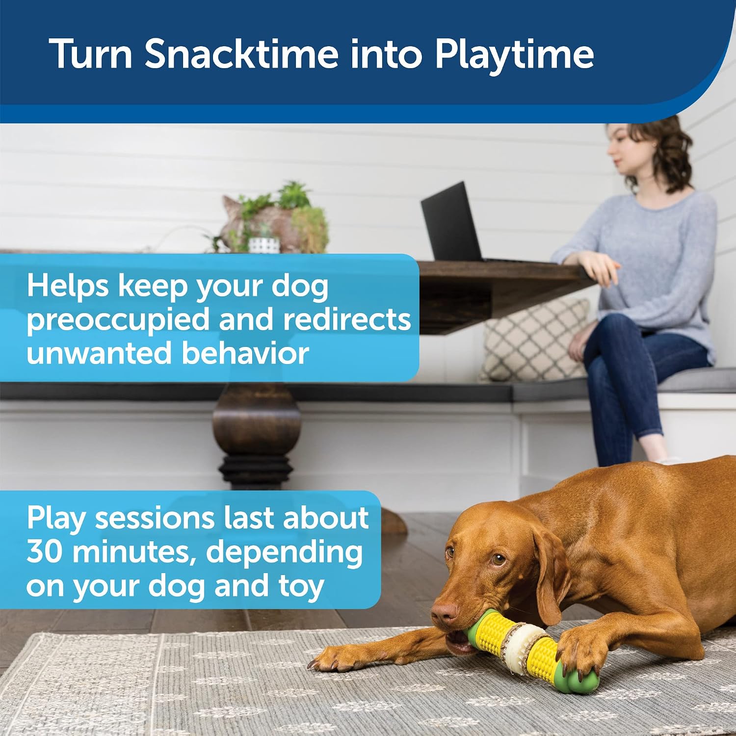 PetSafe Rawhide Treat Ring Refills, Breakfast, Lunch and Dinner, Size B- Variety Pack of Replacement Treats for PetSafe Busy Buddy Treat Ring Holding Toys