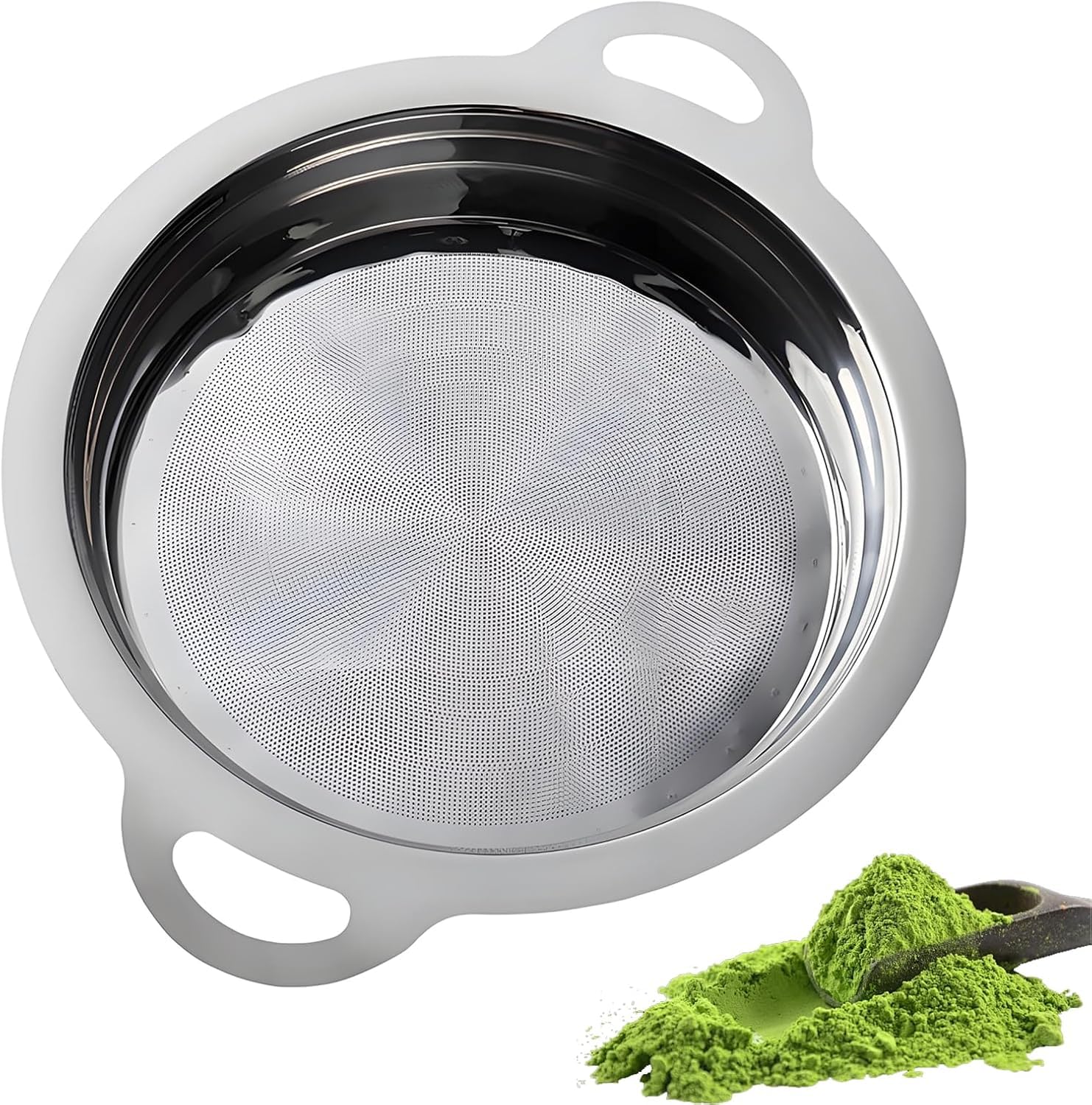 Colador De Malla Fina con Mango, De Acero Inoxidable, para Quinoa, 20 Cm De Diámetro, Filtro Fino, Doble Asa, Ideal para Colar, Escurrir, Enjuagar, Preparar Leche De Soja, Té Y Repostería