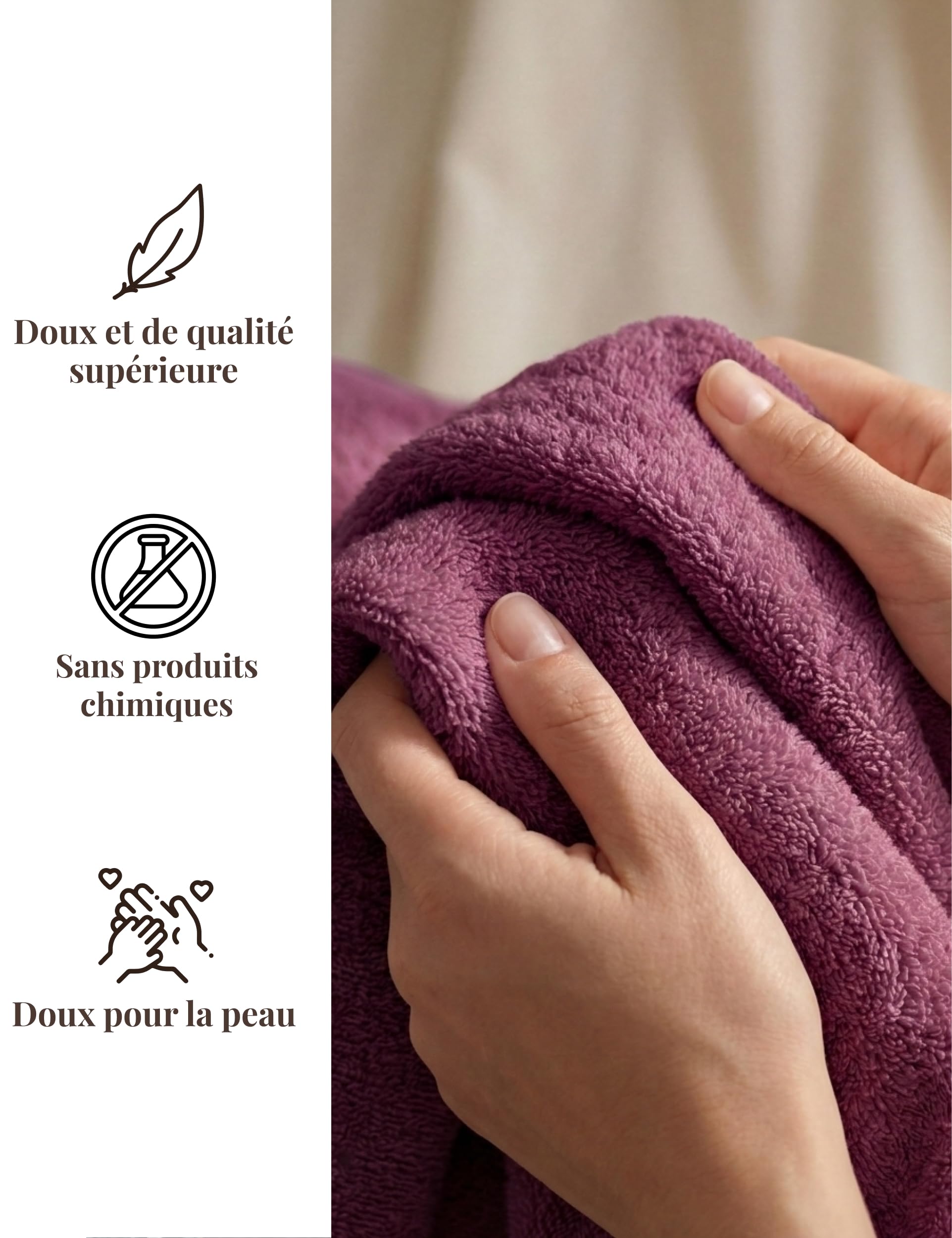 Peignoir Femme Extra Long à Capuche – 100% Coton Éponge 380 g/m² – Robe de Bain Sauna et Spa, Long jusqu’aux Chevilles, Doux et Absorbant, Tailles S–XXL