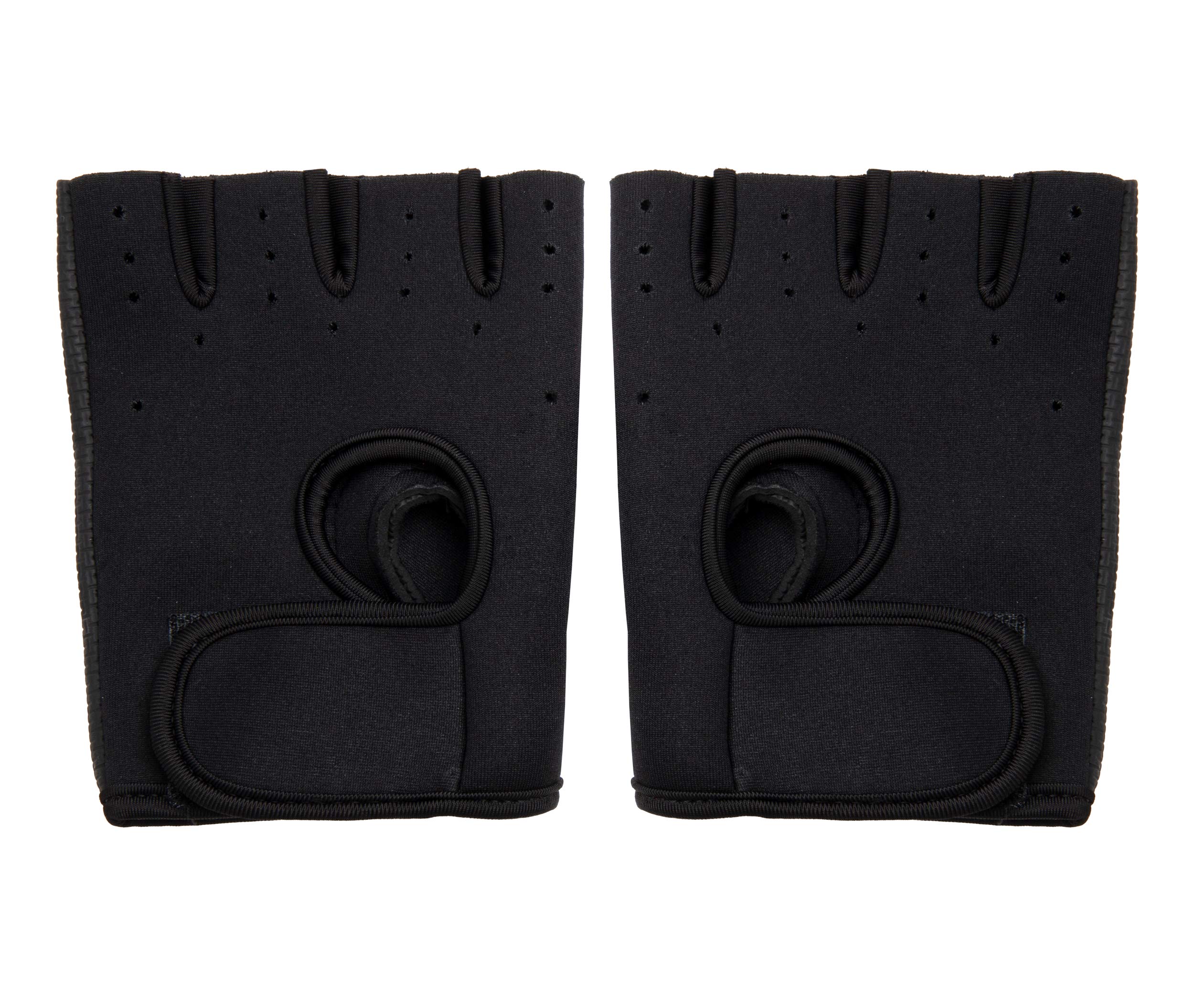 Mind Reader Workout Glove Set, Open Finger, Wrist Support for Men and Women, Textured Non-Slip Grip for Sports, Lifting Weights, Gym Fitness, XL, Black