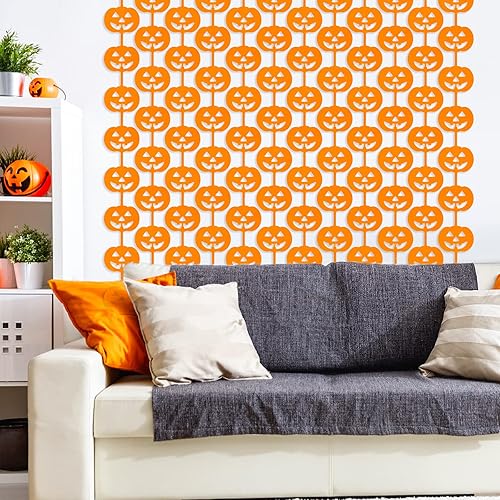 Miniatura 8 de CCINEE Paquete de 3 accesorios para cabina de fotos de calabaza naranja, cortinas de flecos de aluminio de 3.3 x 6.6 pies, telón de fondo de fotos,