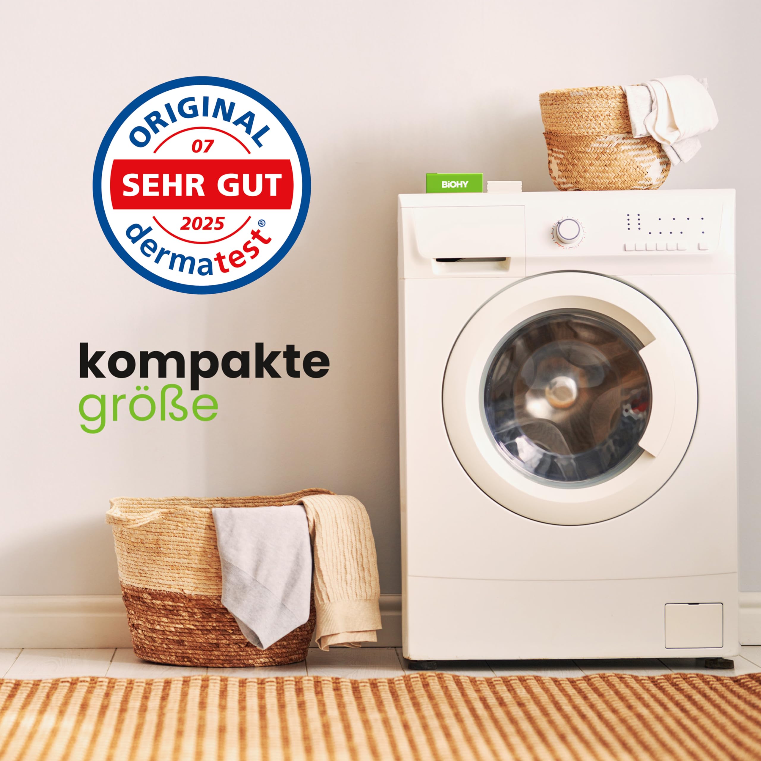 BiOHY Detergente per bucato con profumo primaverile (8 x 60 pezzi) | detersivo universale sostenibile da viaggio senza plastica | 100% carta da lavaggio biodegradabile | strisce di detersivo solubili