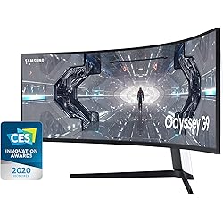 Samsung LC49G93TSSPXEN Odyssey G9 - Monitor curvo de 49'' DQHD (5120 x 1440p, 1 ms, 240 Hz, GSync, FreeSync Premium Pro, LED, HDR1000, 32:9, 420 cd/m², 1000R, HDMI, PBP, PIP) Blanco