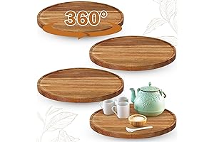 Acacia Wood Lazy Susan, a Rotation Lover's Dream