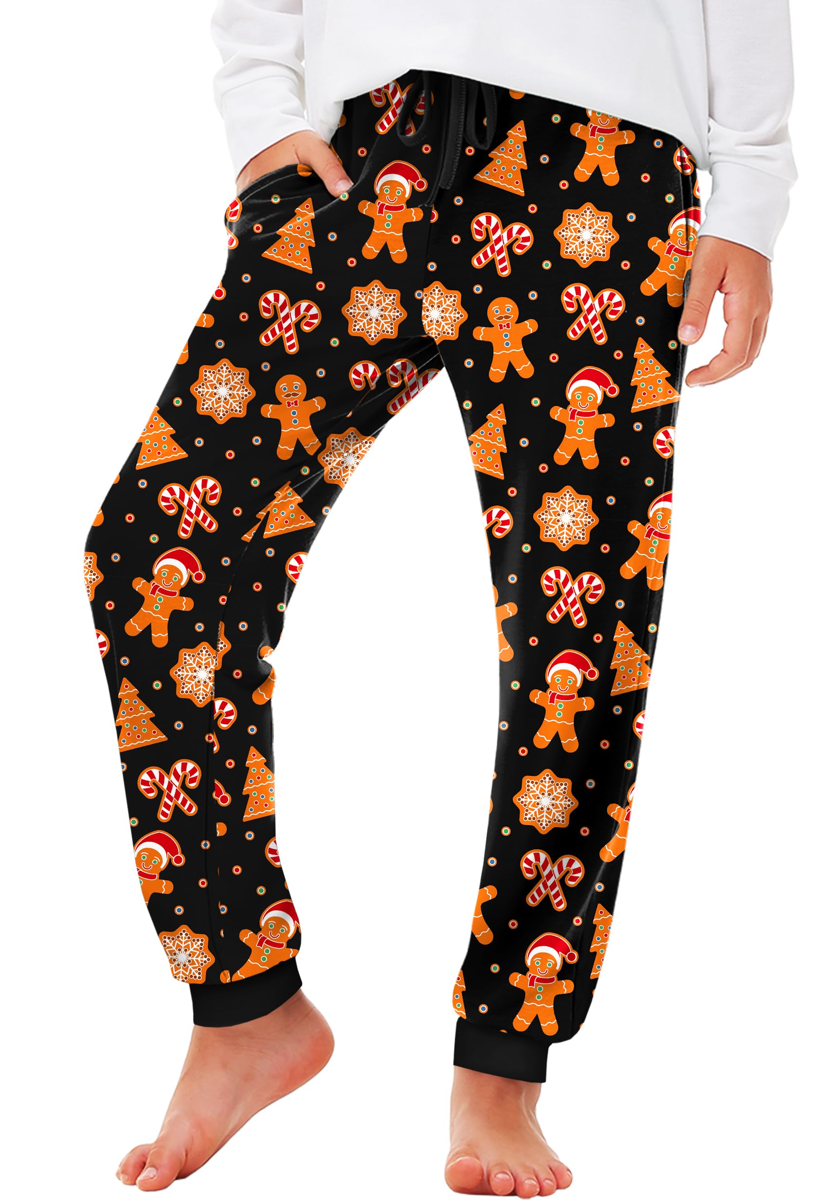 Deerose 4th of July Pants American Flag Drawstring Sweatpants with Pockets 5-14 Years