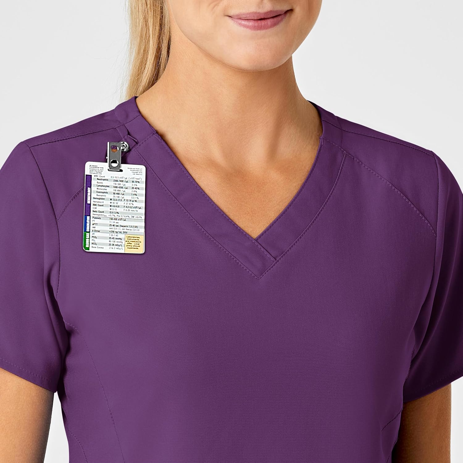 Wink Scrubs for Women, W123, Stylized V-Neck Tops with 5 Pockets - Image 6