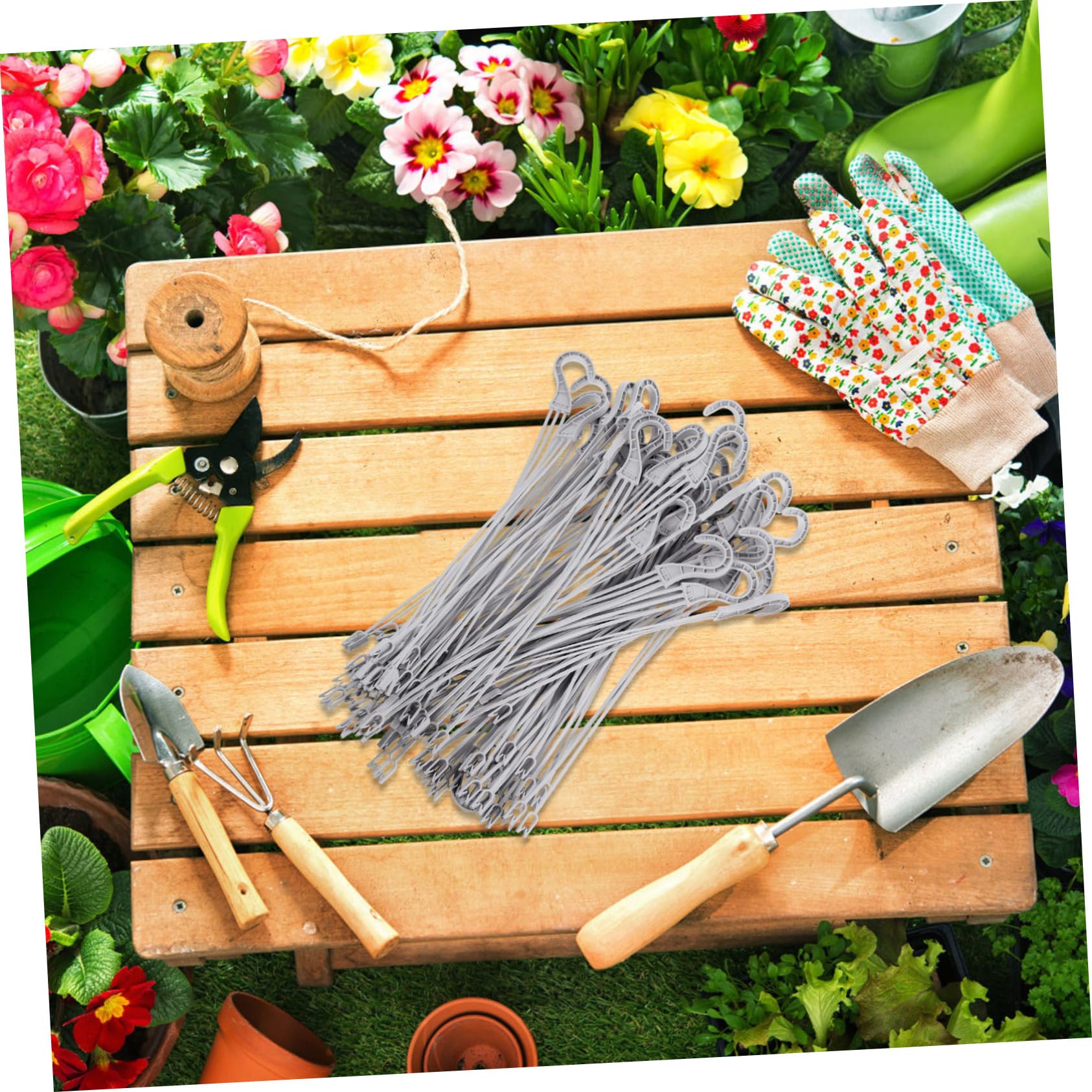 Mikikit 50 Pièces Crochets Suspendus pour Plantes de Crochets de Jardin Idéaux pour Suspendre Pots de Fleurs Décoration Intérieure Extérieure