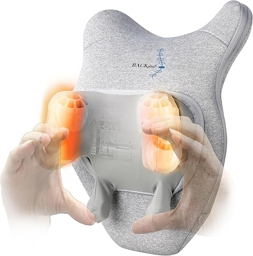 Almohada de masaje 3D Shiatsu de amasamiento profundo con terapia de calor calmante para espalda, cuello y hombros Experimenta un masaje avanzado
