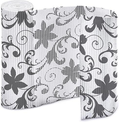 RAY STAR Revestimiento para estantes, revestimientos de refrigerador no adhesivos para estantes, lavables de 12 x 360 pulgadas, forro de vinilo