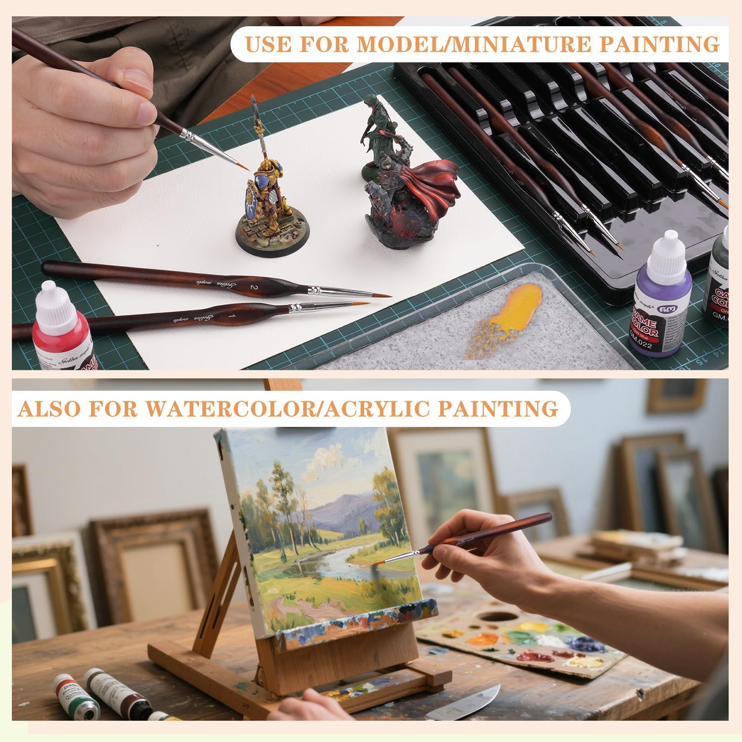 golden maple Paleta húmeda para pintura en miniatura y pinturas acrílicas