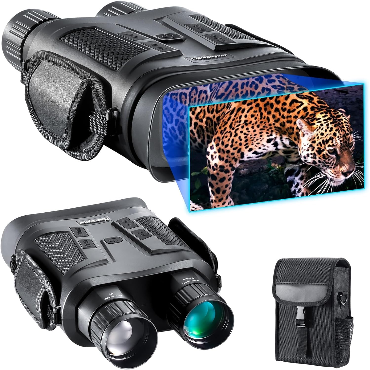 Jumelle Vision Nocturne,Dowesyeen HD 7000mAh Rechargeable Lunettes Infrarouge Vision de 800m et 1080P Vidéo,Grand écran TFT LCD,Objectif 42mm,pour Le Camping, Exploration Navigation